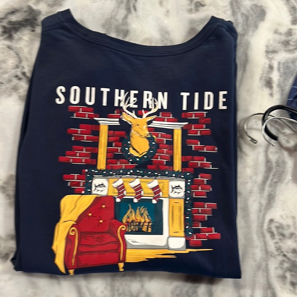 Southern Tide long Sleeve Christmas Tee XL